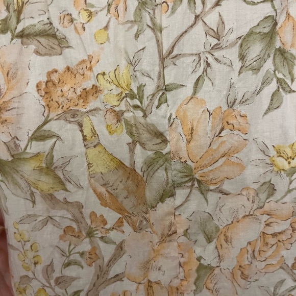 Vintage Homemade Cottagecore Floral Puff Sleeve Sweetheart Neck Tea Length Dress - Picture 4 of 7